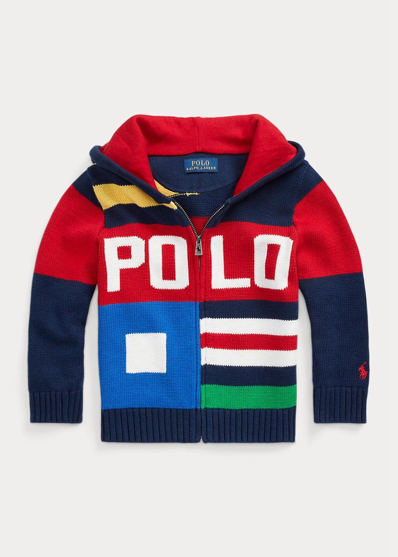 Sueter Ralph Lauren Niño 1.5-6 Años Colour-Blocked Cotton Full-Zip Jumper Chile Multicolor SONDQ-8135